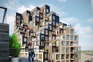 Start bouw van de Grotiustorens in centrum Den Haag